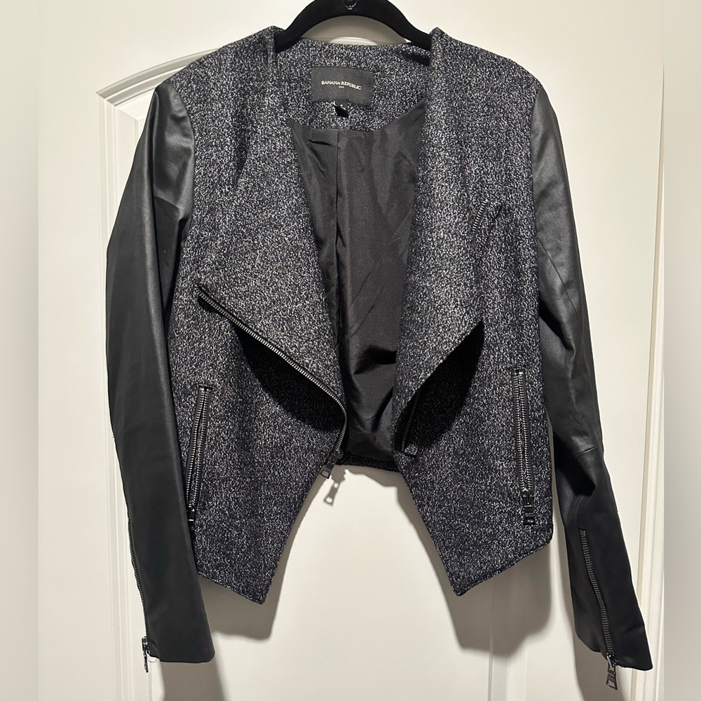 Banana Republic Black & Gray Jacket Size 4